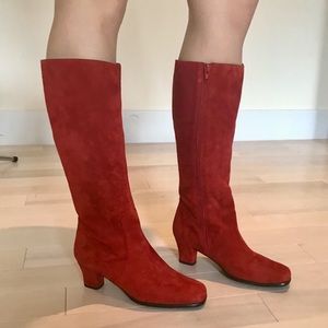 Ros Hommerson Red Suede Boot